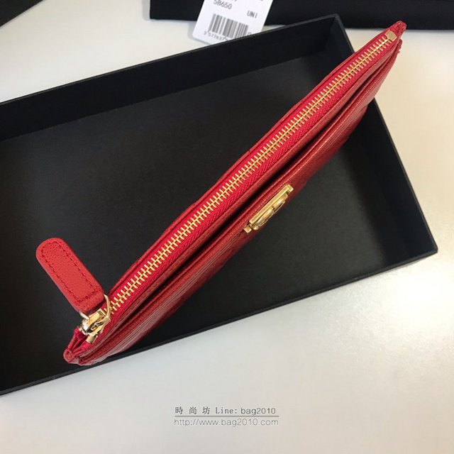 Chanel女包 81254 香奈兒新款leboy手拿包 Chanel拉鏈長錢包  djc2983